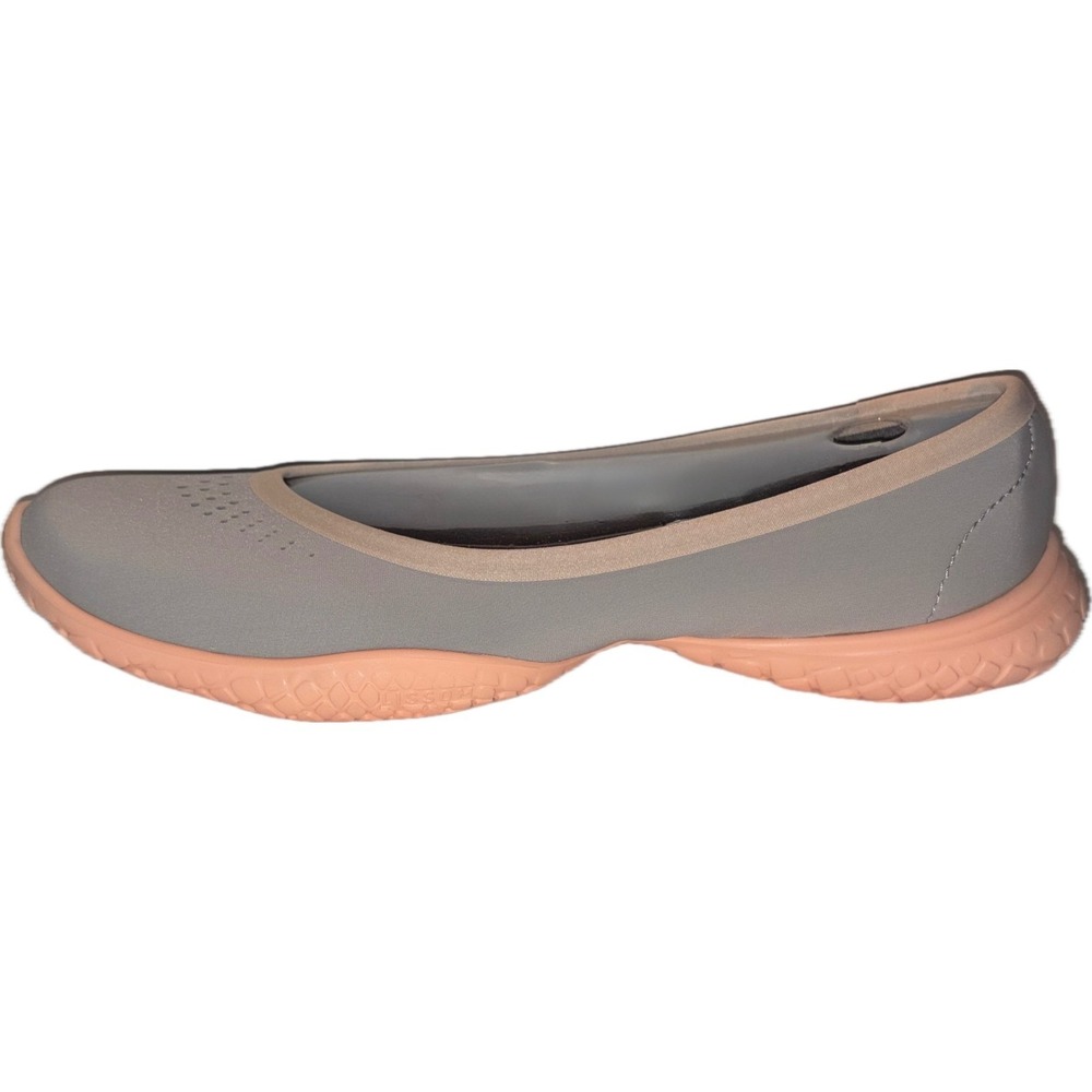 LISSOM Flyte Ballet Flat Gorpcore Grey Coral Pink Slip On Walking Shoe 8.5